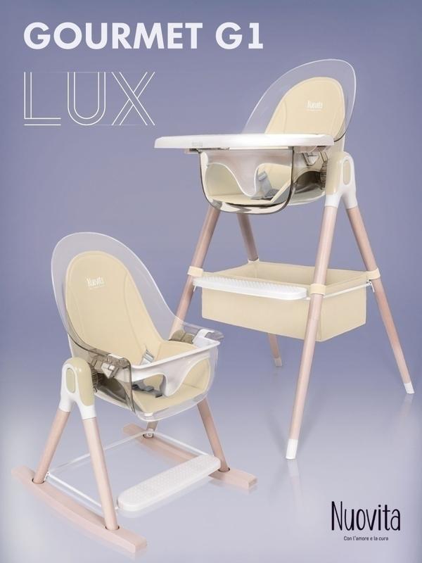 Стульчик детский для кормления ребенка 3 в 1 Gourmet G1 Lux от 0 месяцев, деревянный